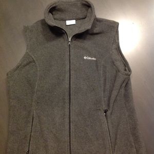 Gray fleece vest